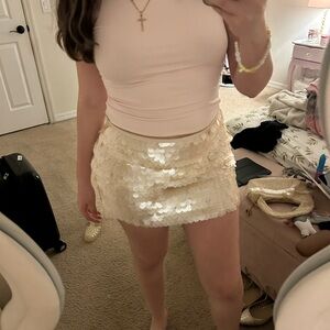 Sequin Summer mini Skirt🐚